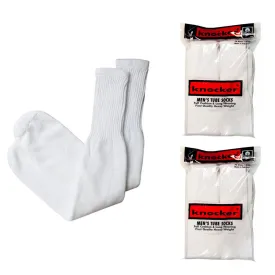 12 Pair Knocker Tube Socks Mens Full Cushion First Quality Athletic Long 10-15