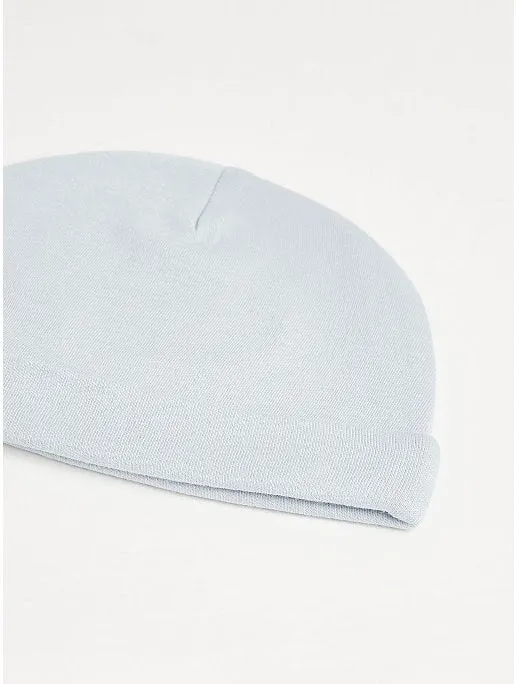 Blue Cotton Baby Hats - 2 Pack
