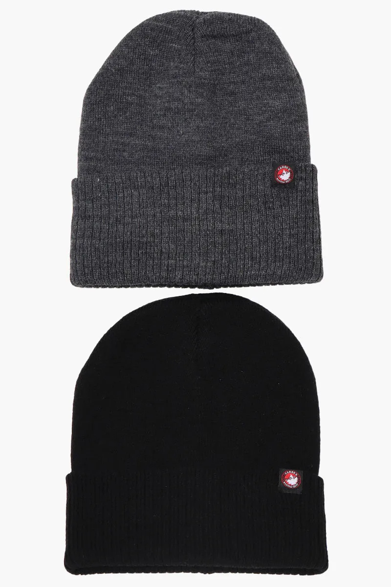 Canada Weather Gear 2 Pack Ribbed Hat - Grey