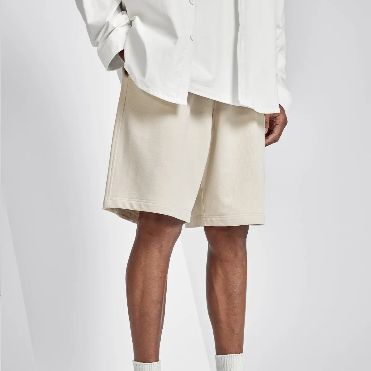 Chase Heavyweight Loose-fit Beige Track Shorts