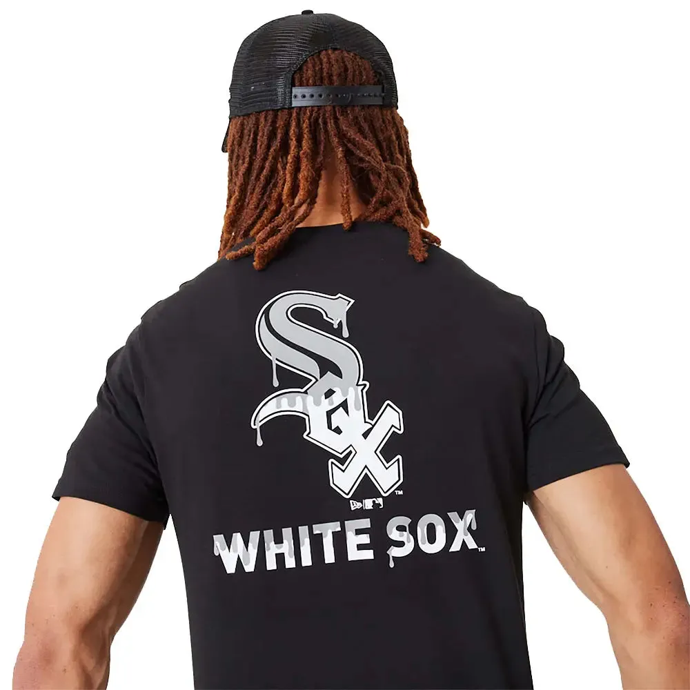 Chicago White Sox Mlb Drip Logo Black T-Shirt