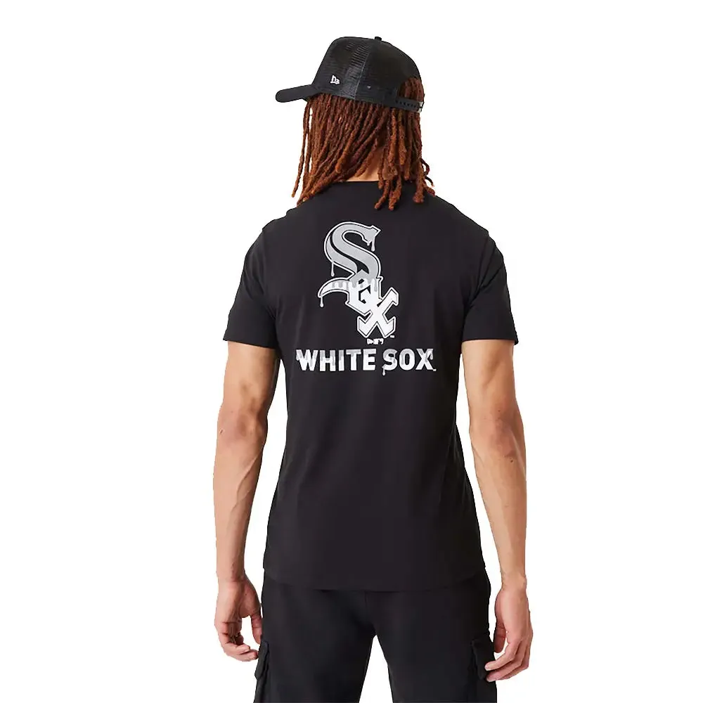 Chicago White Sox Mlb Drip Logo Black T-Shirt