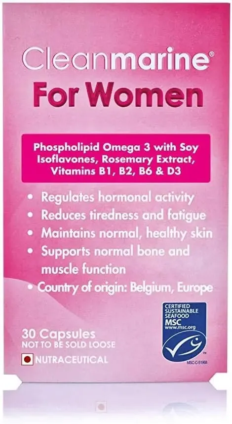Cleanmarine for Women Capsules women menstrual health supplements , 30 Capsules,NLF071