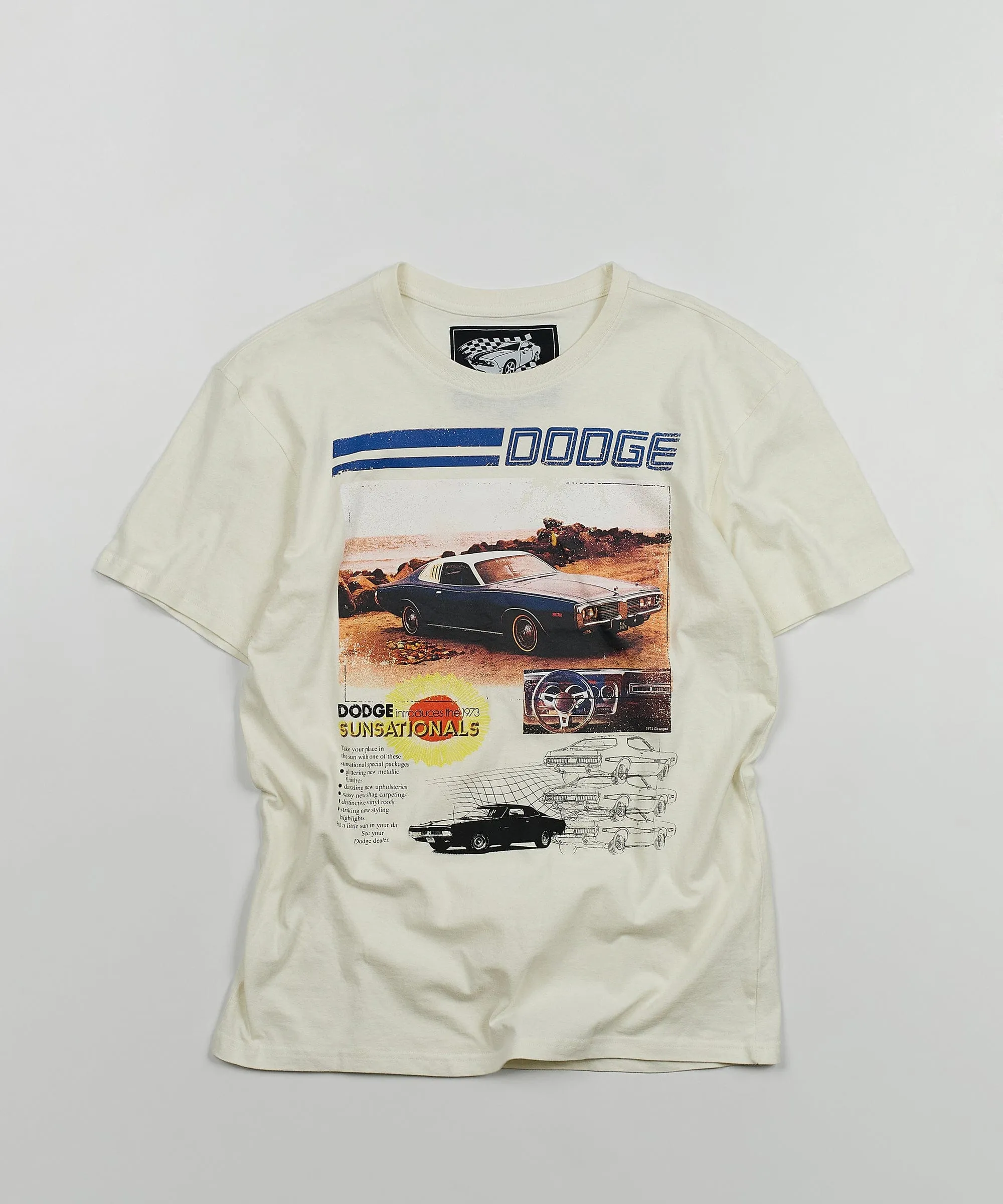 Dodge Retro Short Sleeve Tee - Cream