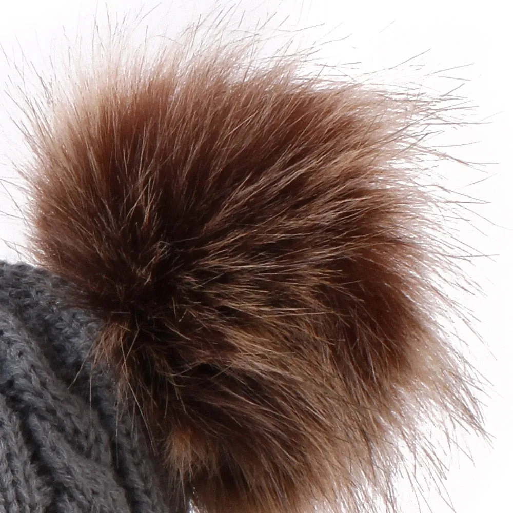 “Double Poof” Wool Knitted Hat