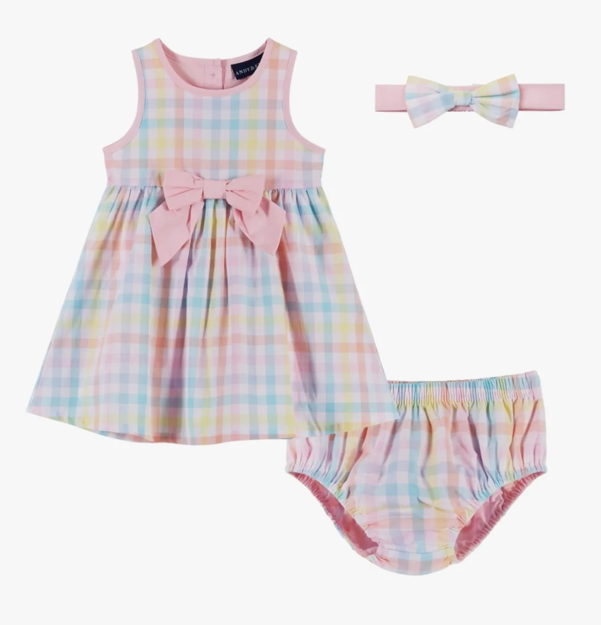 Easter Plaid Dress Set