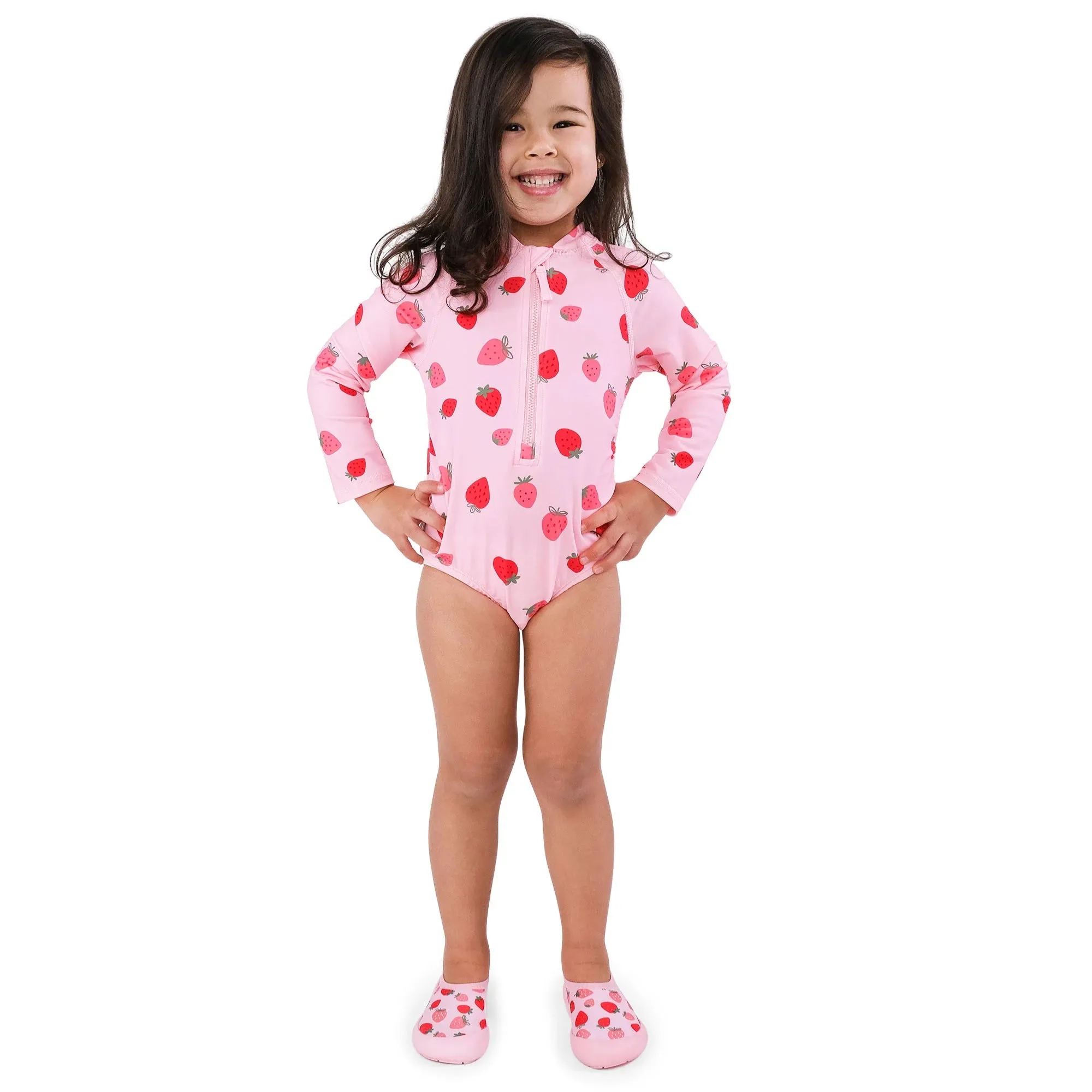 Girls One Piece UV Swimsuit