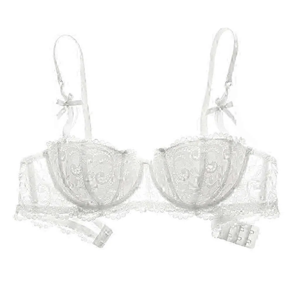 Half Cup Underwire Bra   Thong Panties 2 Piece Set
