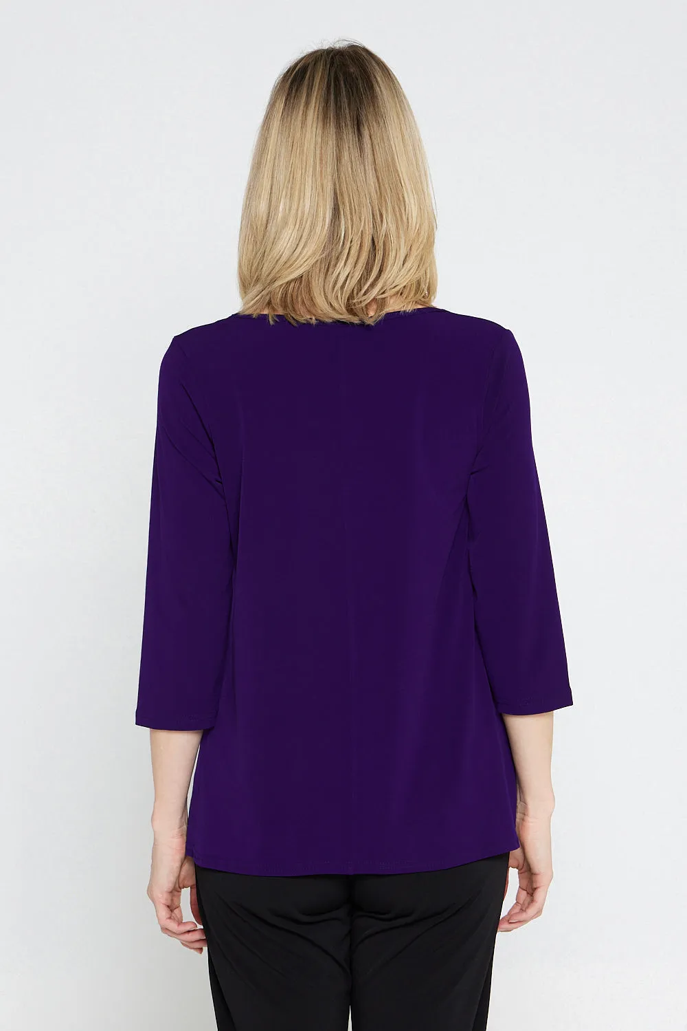 Josephine 3/4 Sleeve Top - Purple