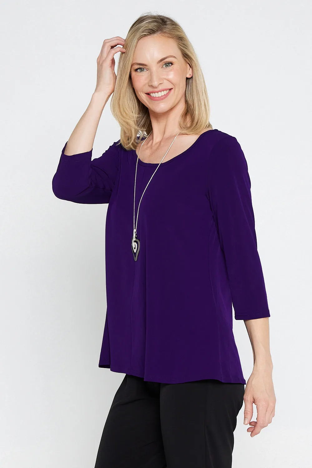 Josephine 3/4 Sleeve Top - Purple