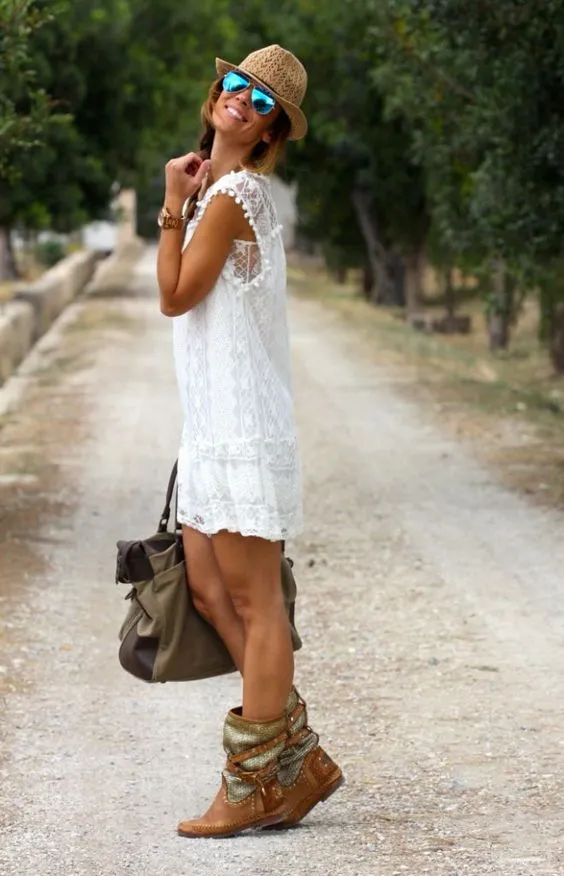 Lace Flare Sleeveless Mini Short Beach Dresses