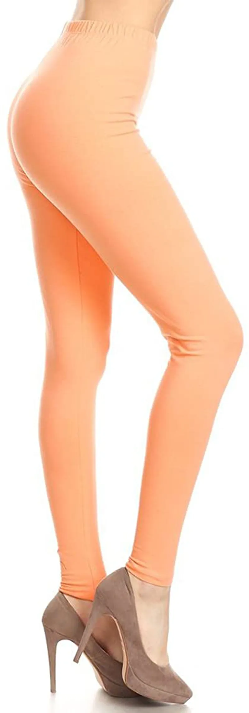 Leggings Depot Cotton Women's Premium Quality Ultra Soft Solid Leggings