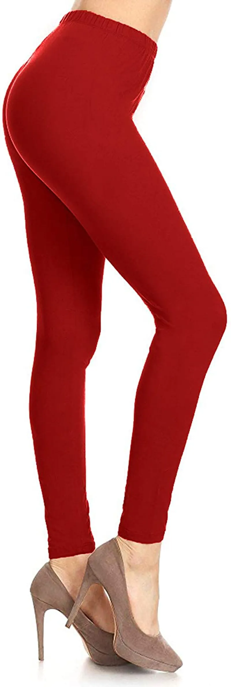 Leggings Depot Cotton Women's Premium Quality Ultra Soft Solid Leggings