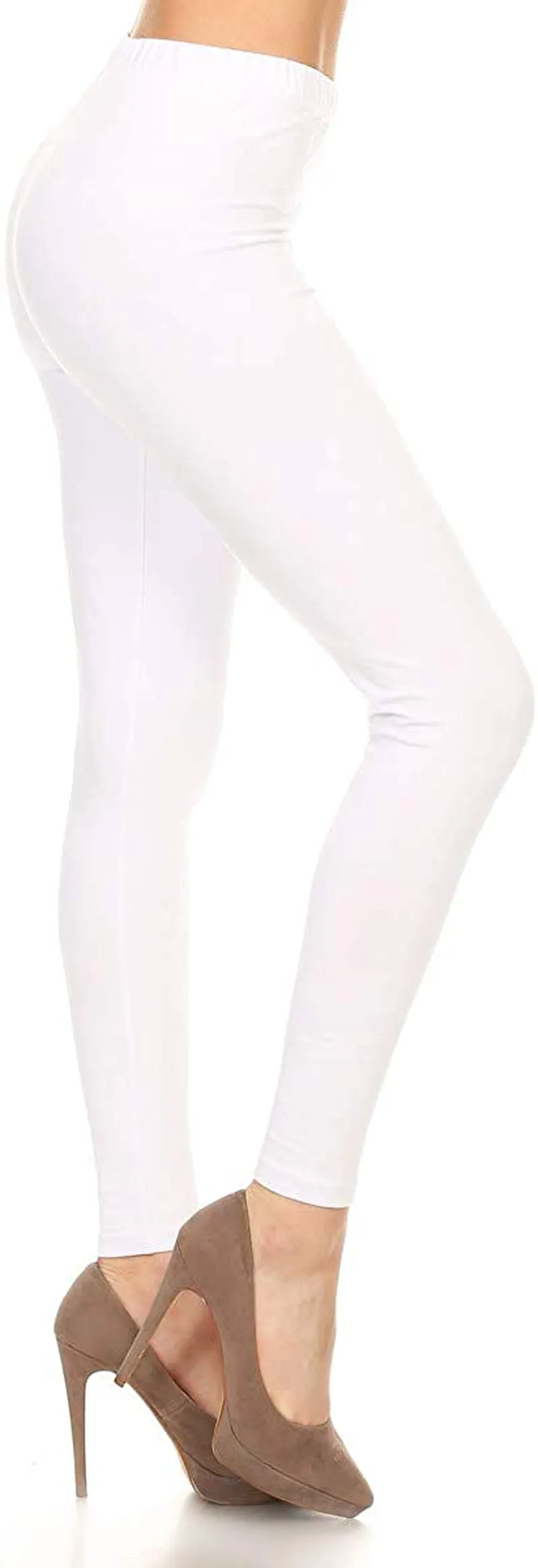 Leggings Depot Cotton Women's Premium Quality Ultra Soft Solid Leggings