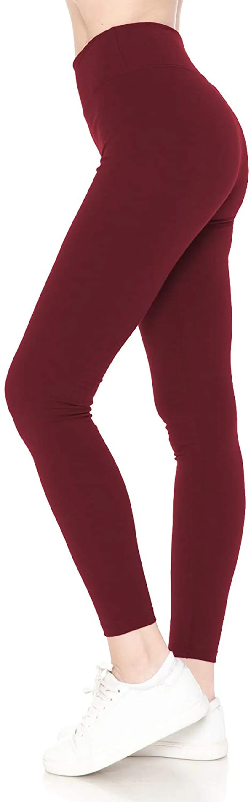 Leggings Depot Cotton Women's Premium Quality Ultra Soft Solid Leggings