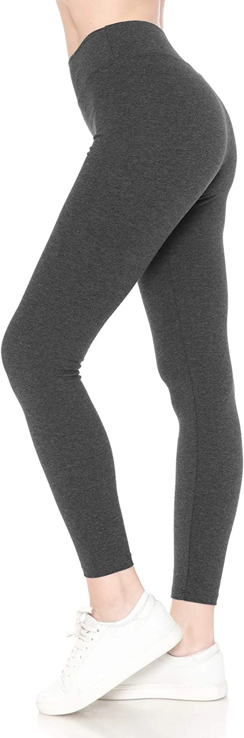 Leggings Depot Cotton Women's Premium Quality Ultra Soft Solid Leggings