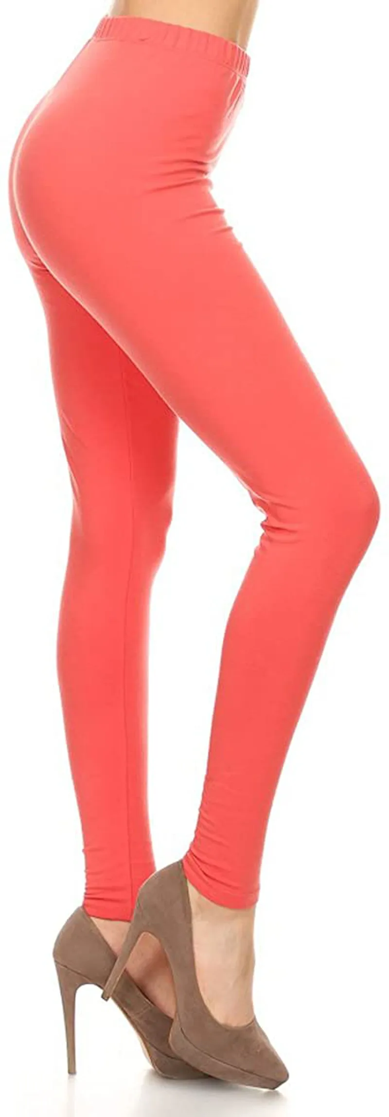 Leggings Depot Cotton Women's Premium Quality Ultra Soft Solid Leggings