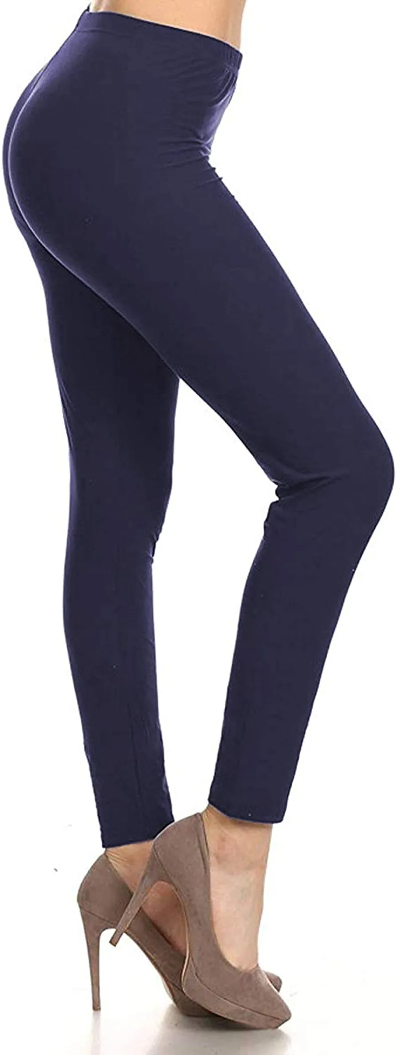 Leggings Depot Cotton Women's Premium Quality Ultra Soft Solid Leggings