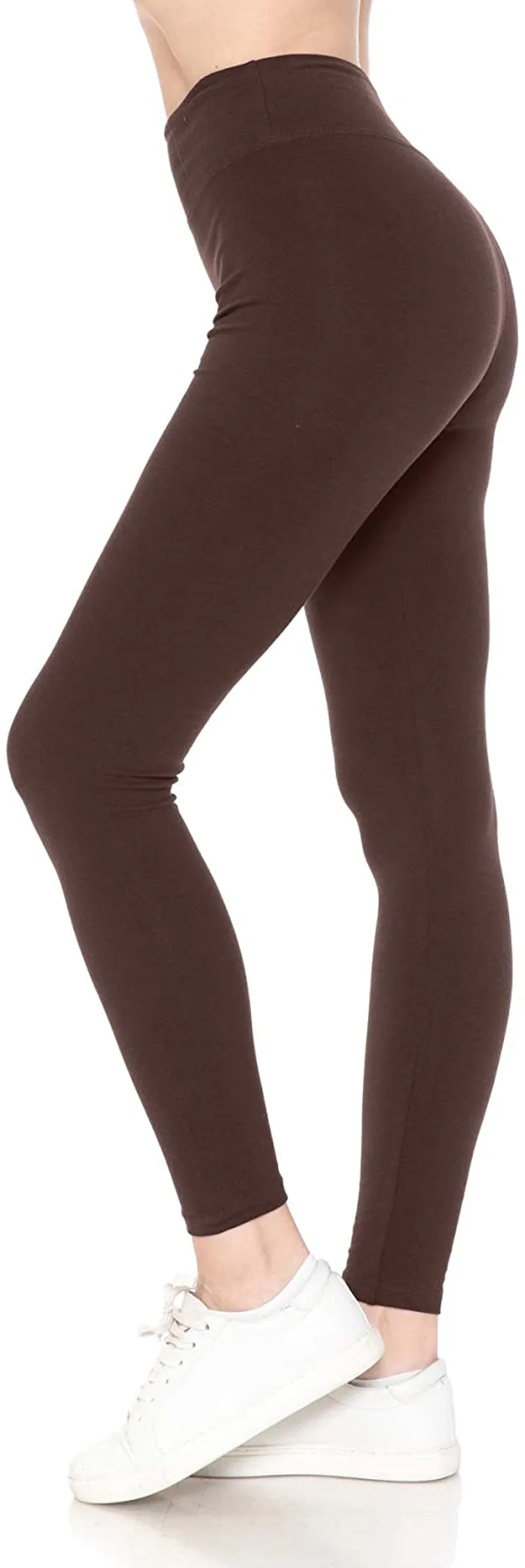 Leggings Depot Cotton Women's Premium Quality Ultra Soft Solid Leggings