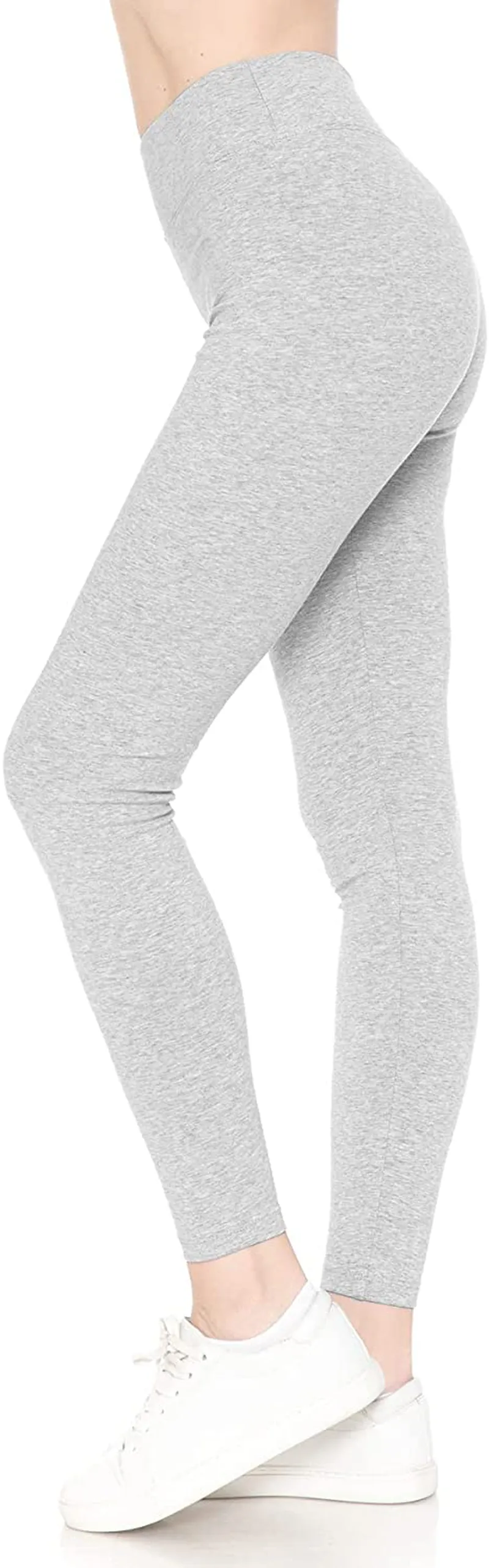 Leggings Depot Cotton Women's Premium Quality Ultra Soft Solid Leggings