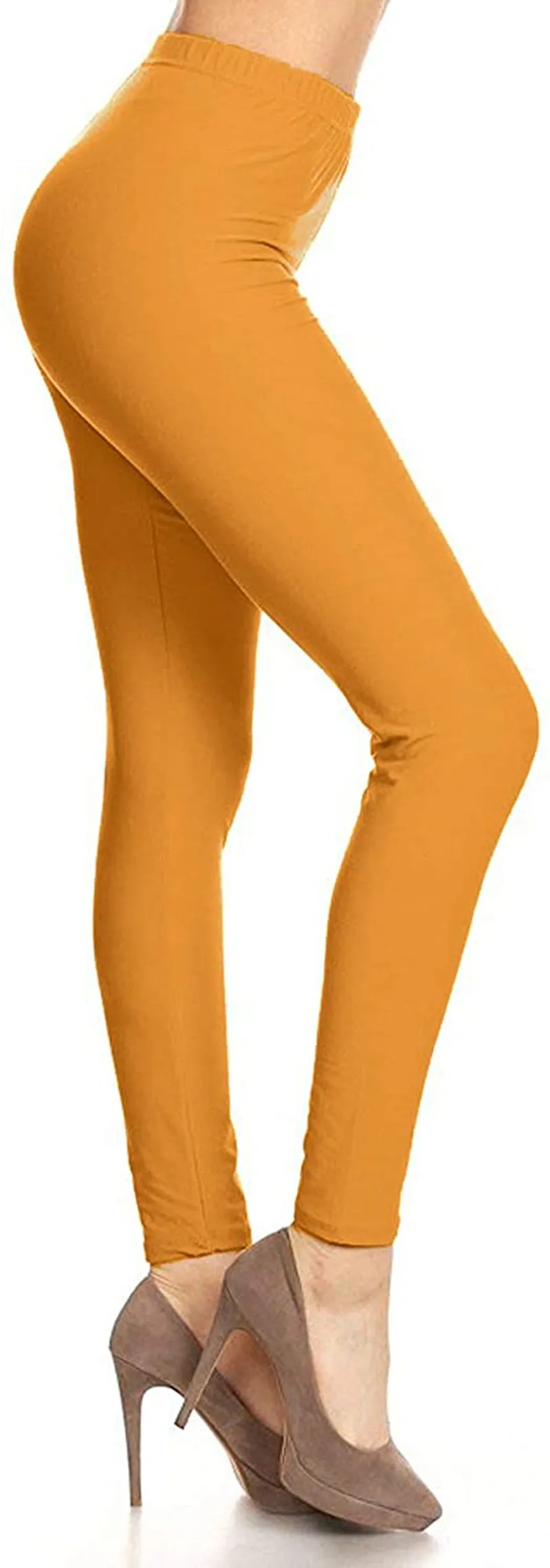 Leggings Depot Cotton Women's Premium Quality Ultra Soft Solid Leggings