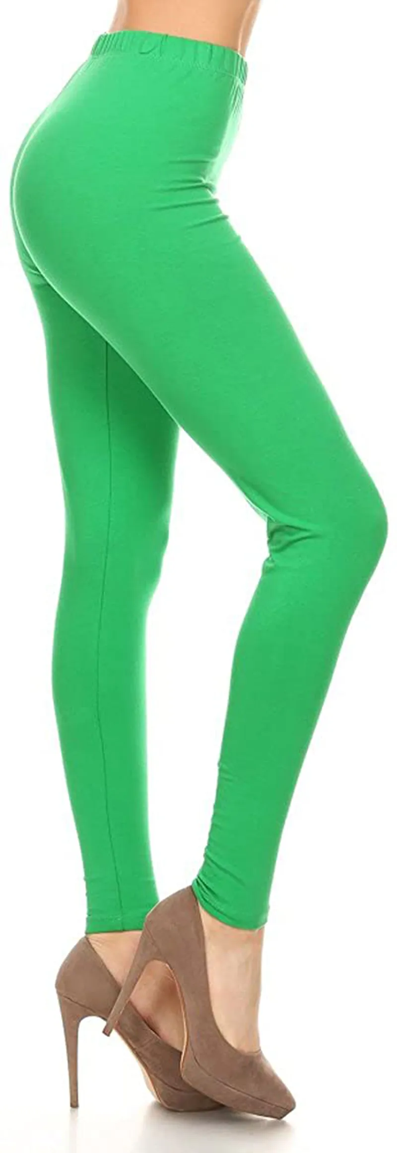Leggings Depot Cotton Women's Premium Quality Ultra Soft Solid Leggings