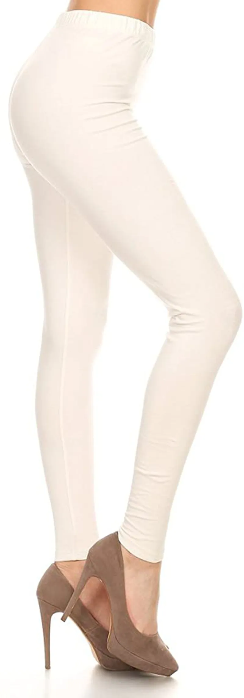 Leggings Depot Cotton Women's Premium Quality Ultra Soft Solid Leggings