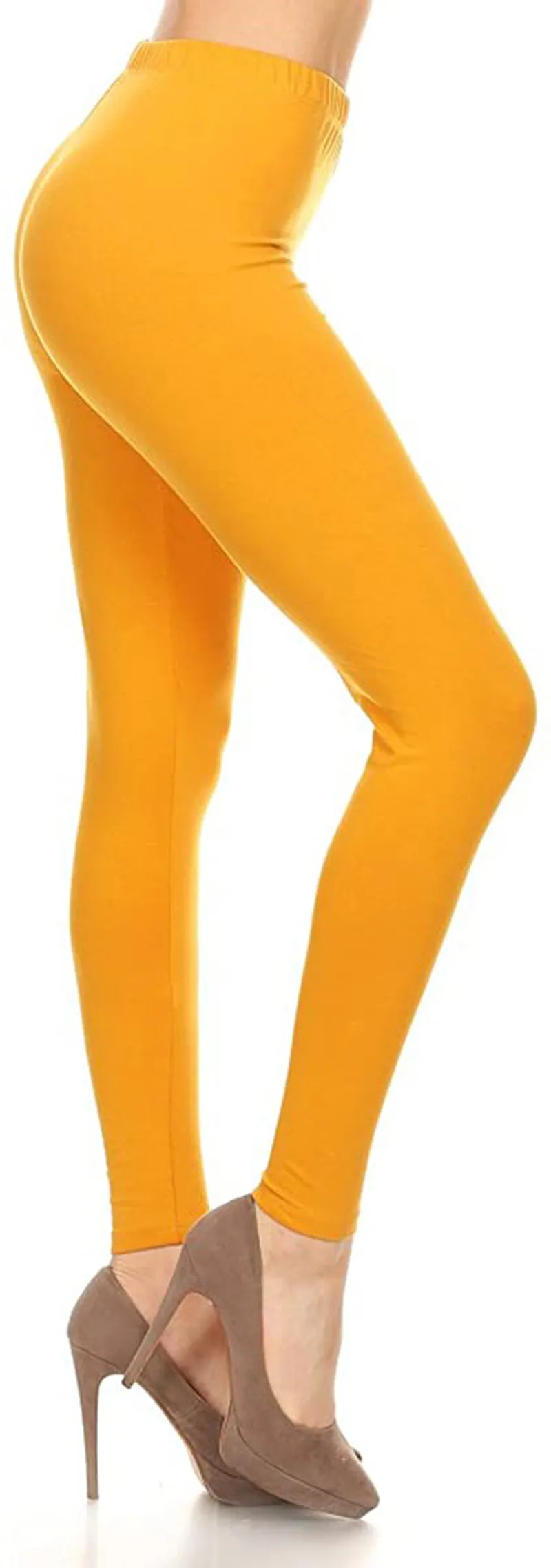 Leggings Depot Cotton Women's Premium Quality Ultra Soft Solid Leggings