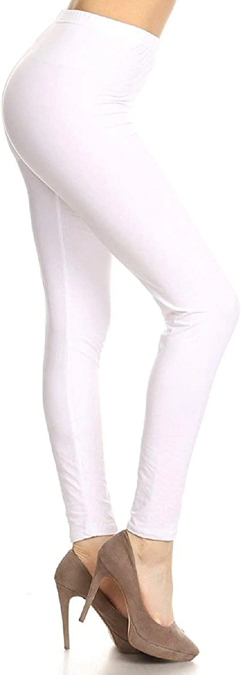 Leggings Depot Cotton Women's Premium Quality Ultra Soft Solid Leggings