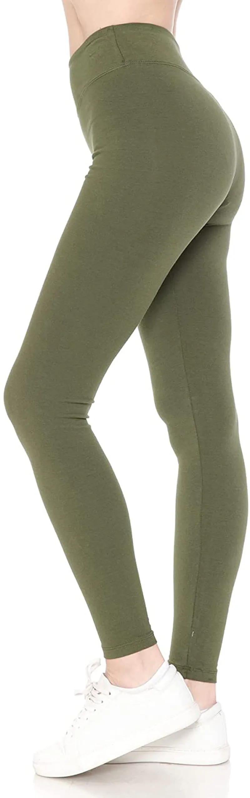 Leggings Depot Cotton Women's Premium Quality Ultra Soft Solid Leggings