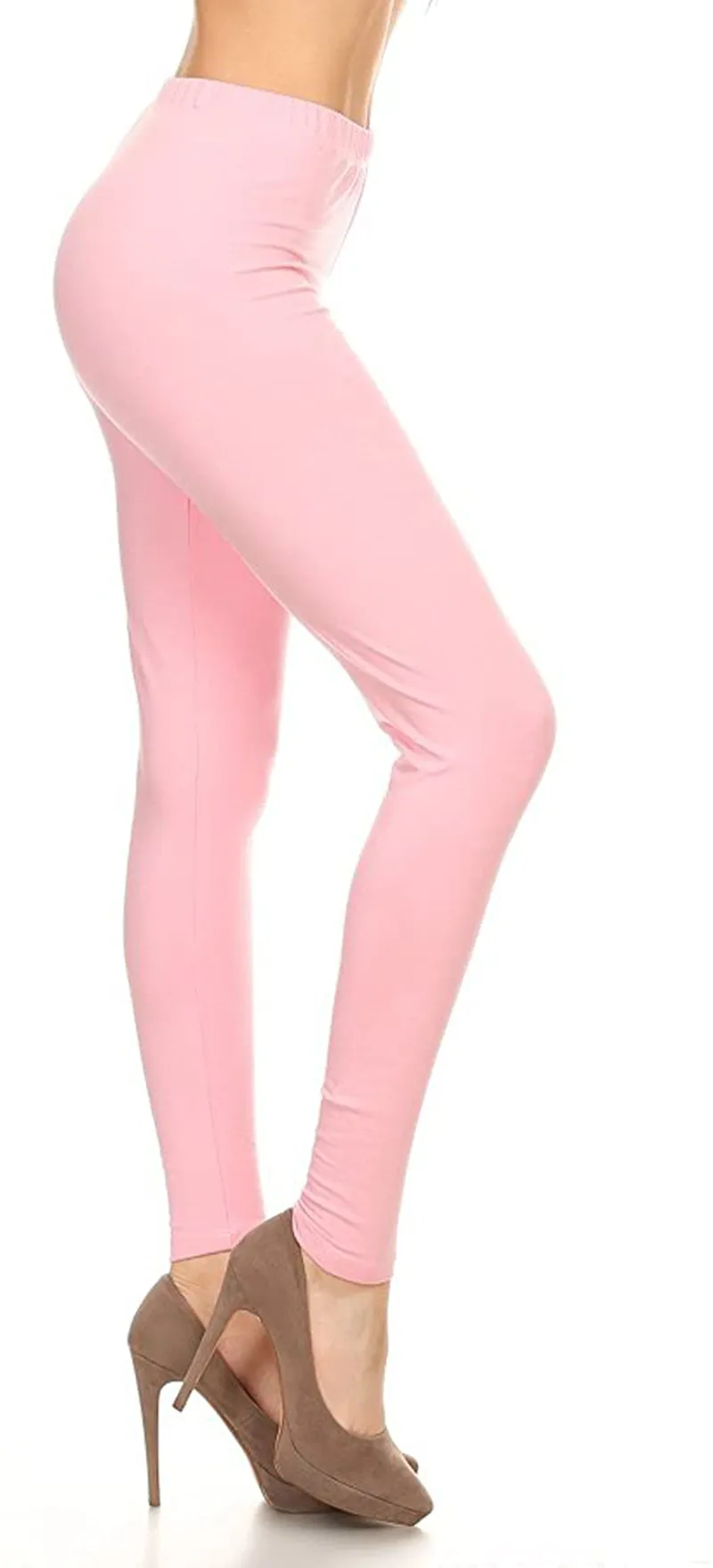 Leggings Depot Cotton Women's Premium Quality Ultra Soft Solid Leggings
