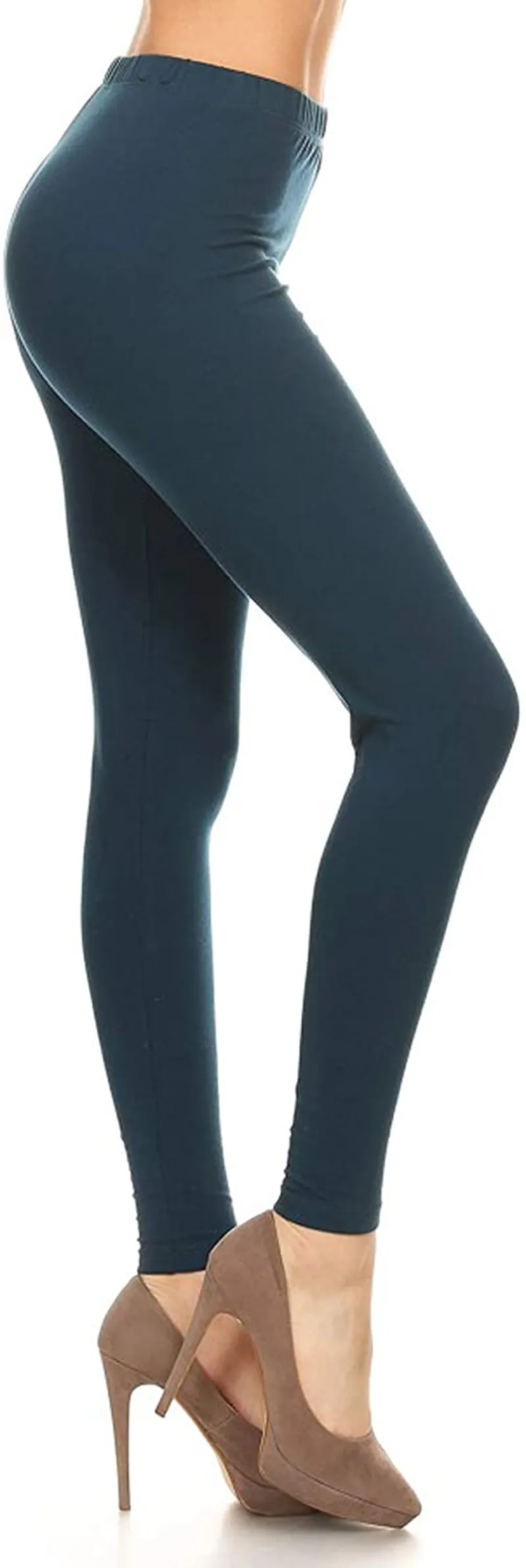 Leggings Depot Cotton Women's Premium Quality Ultra Soft Solid Leggings