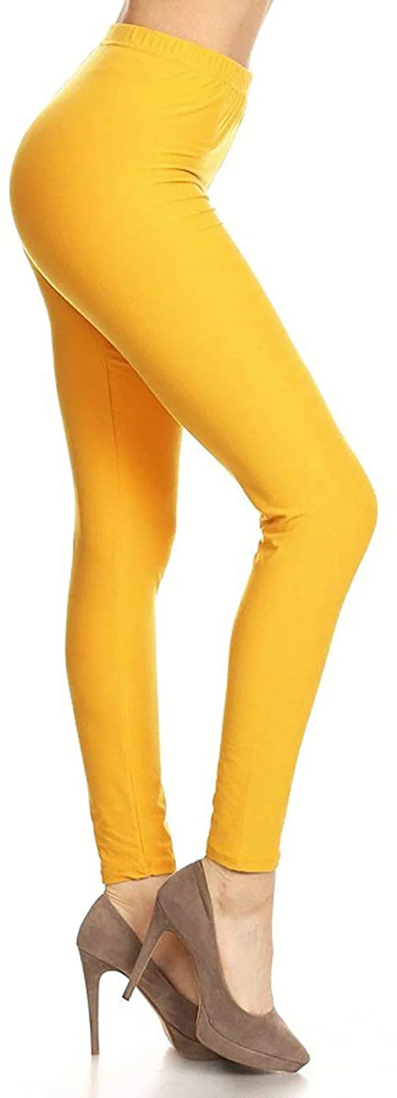 Leggings Depot Cotton Women's Premium Quality Ultra Soft Solid Leggings