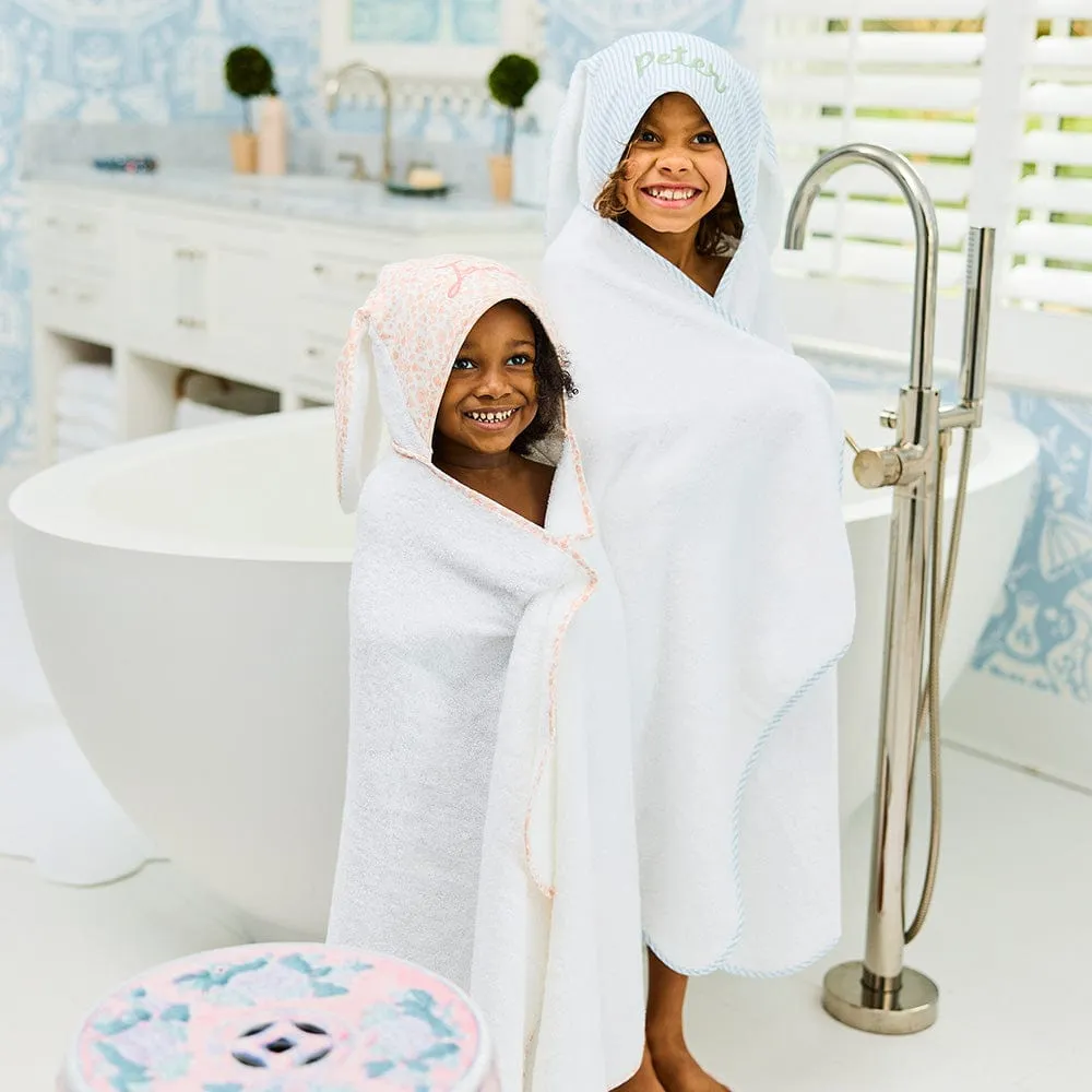 Percale Kids’ Bunny Hooded Towel