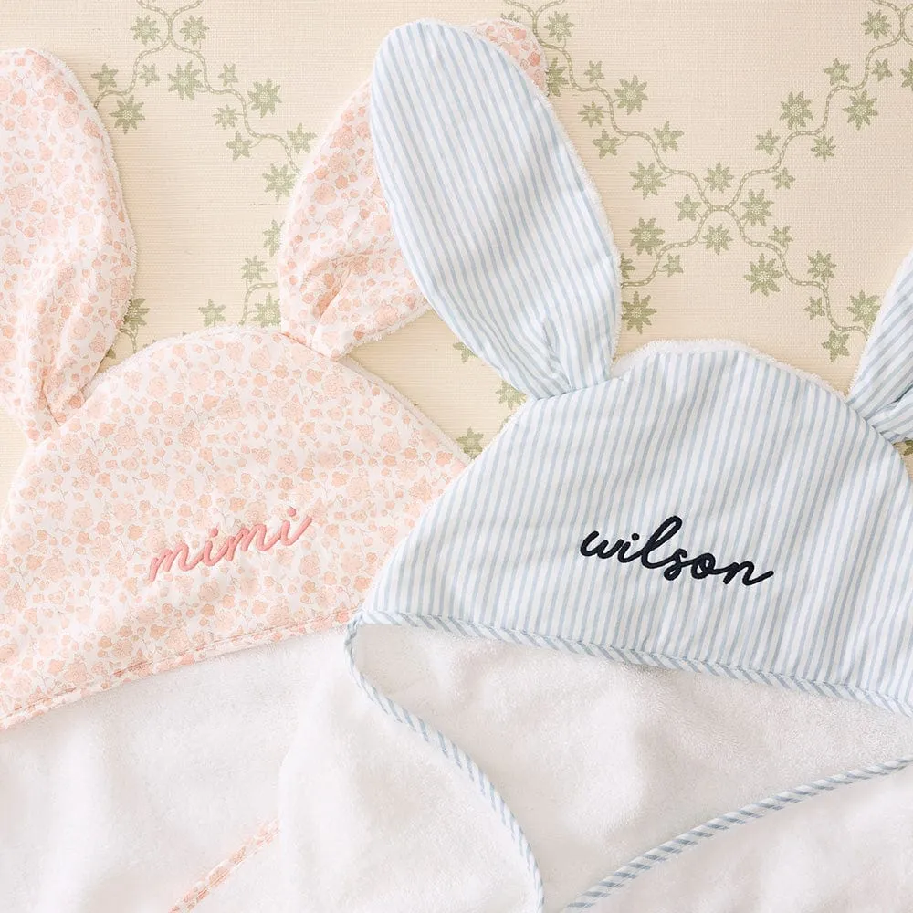 Percale Kids’ Bunny Hooded Towel