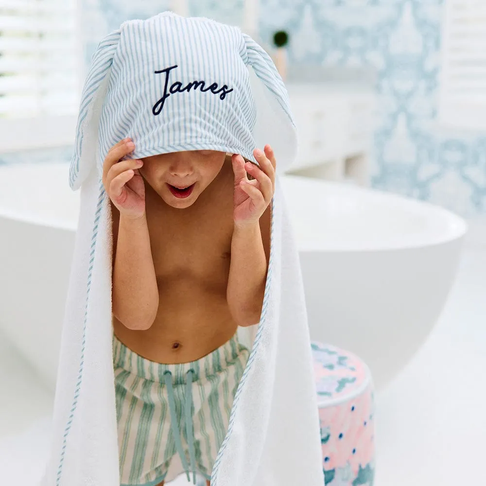 Percale Kids’ Bunny Hooded Towel