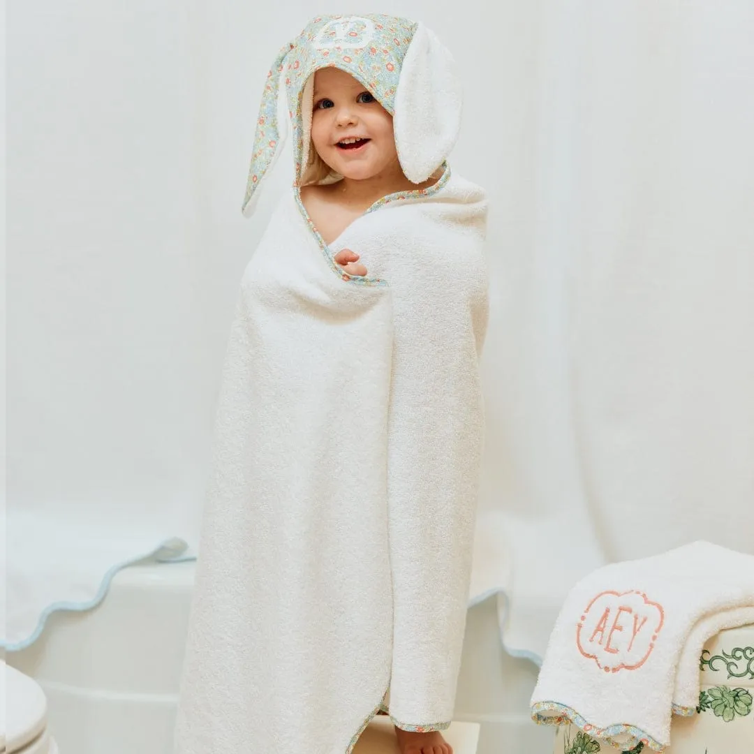 Percale Kids’ Bunny Hooded Towel