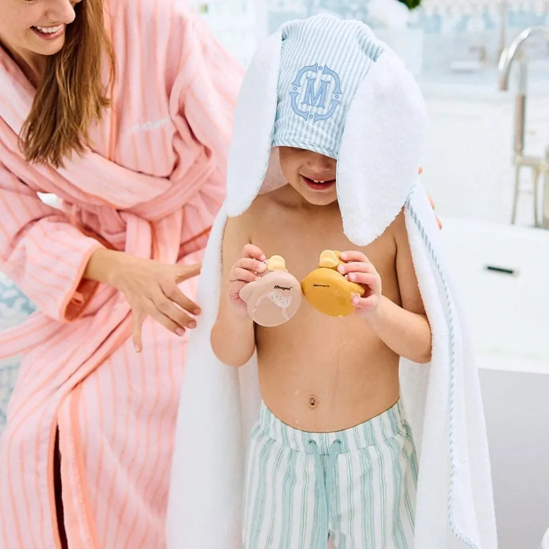 Percale Kids’ Bunny Hooded Towel