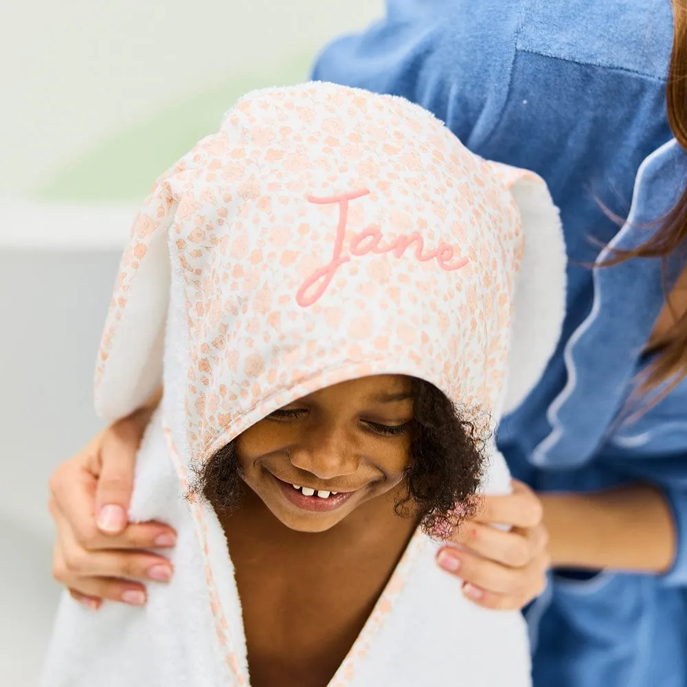 Percale Kids’ Bunny Hooded Towel