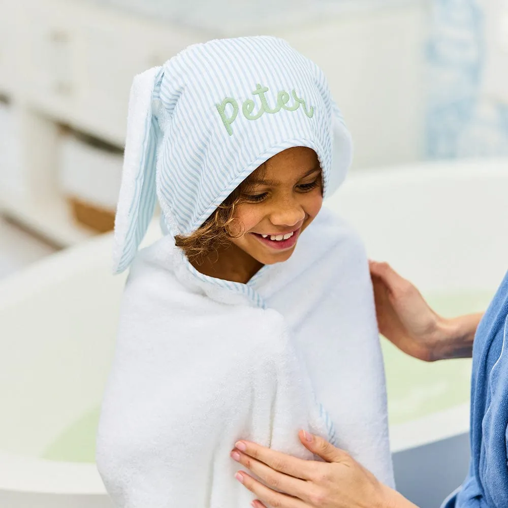 Percale Kids’ Bunny Hooded Towel