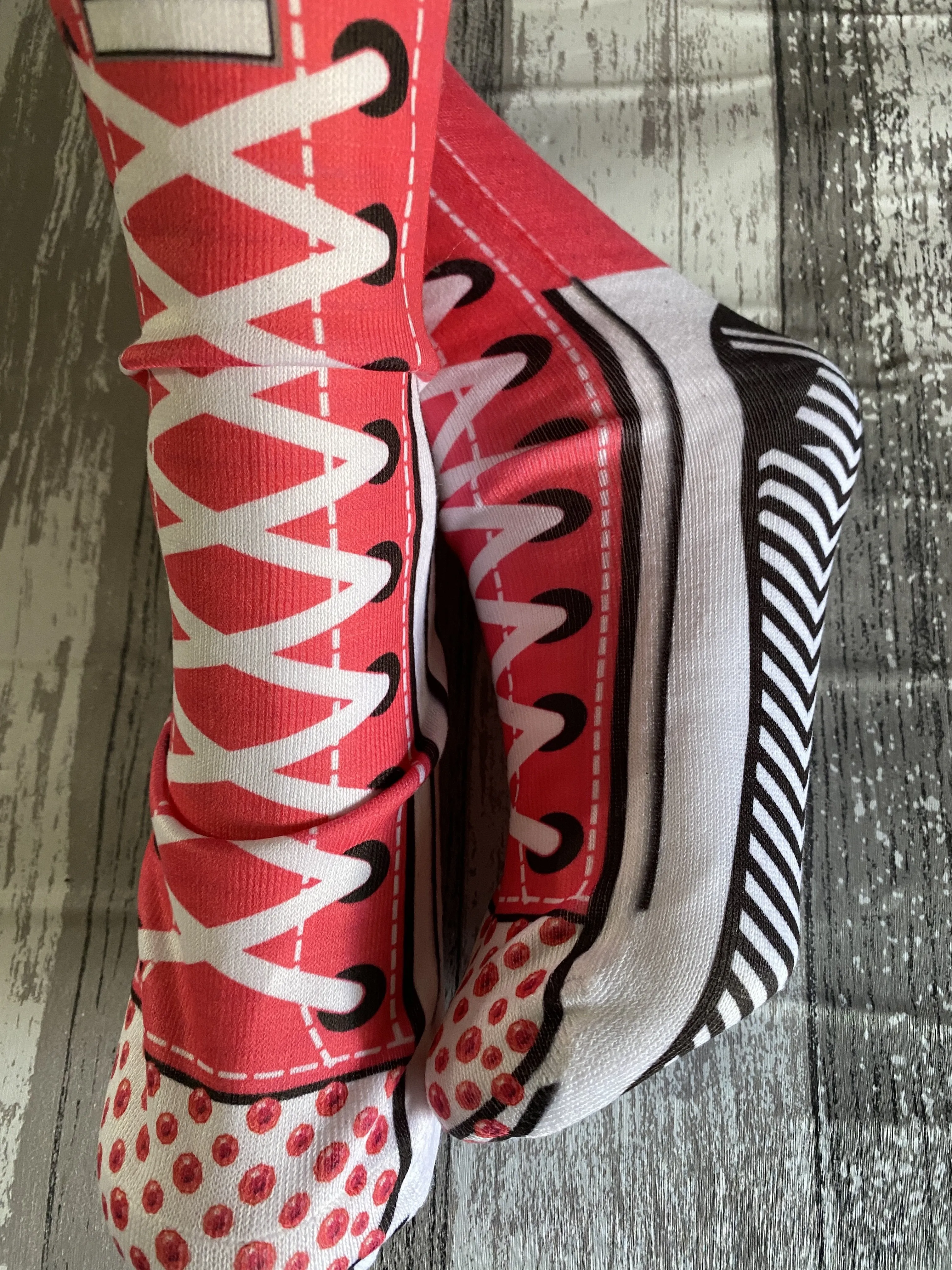 Pink lace up fun dress socks/ womens socks