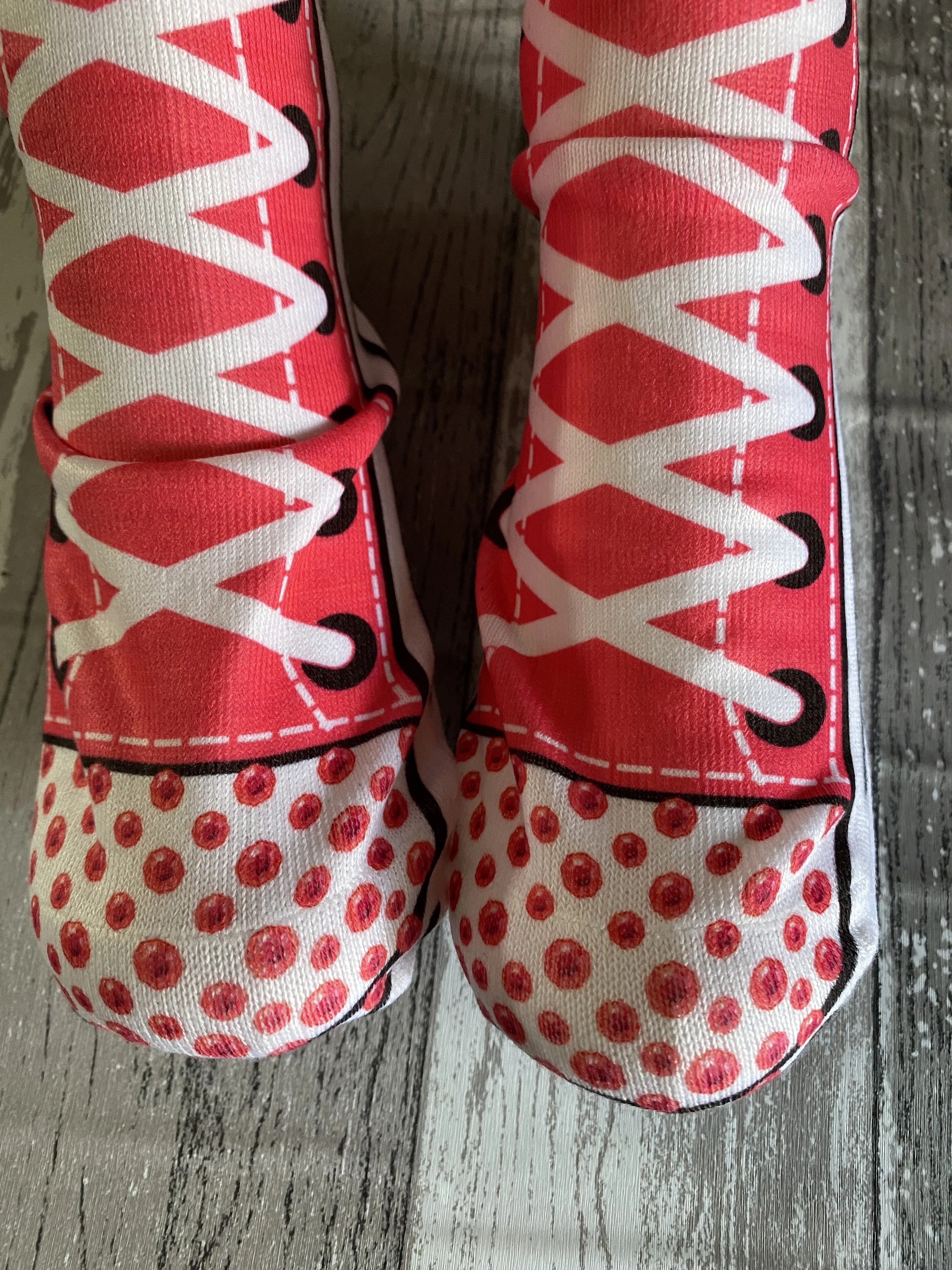 Pink lace up fun dress socks/ womens socks