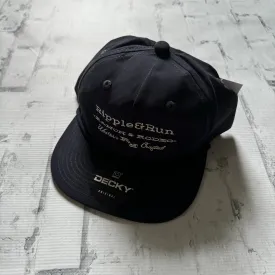 Ripple and Run “Lettering" Hat - Navy with Navy Rope