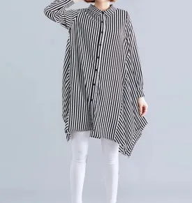 Striped Long-Sleeve Shirt,Spring Autumn Women Shirts 5522
