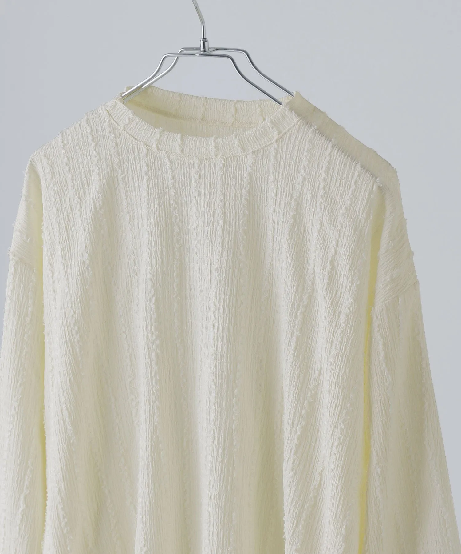 Wave fringe jacquard tops