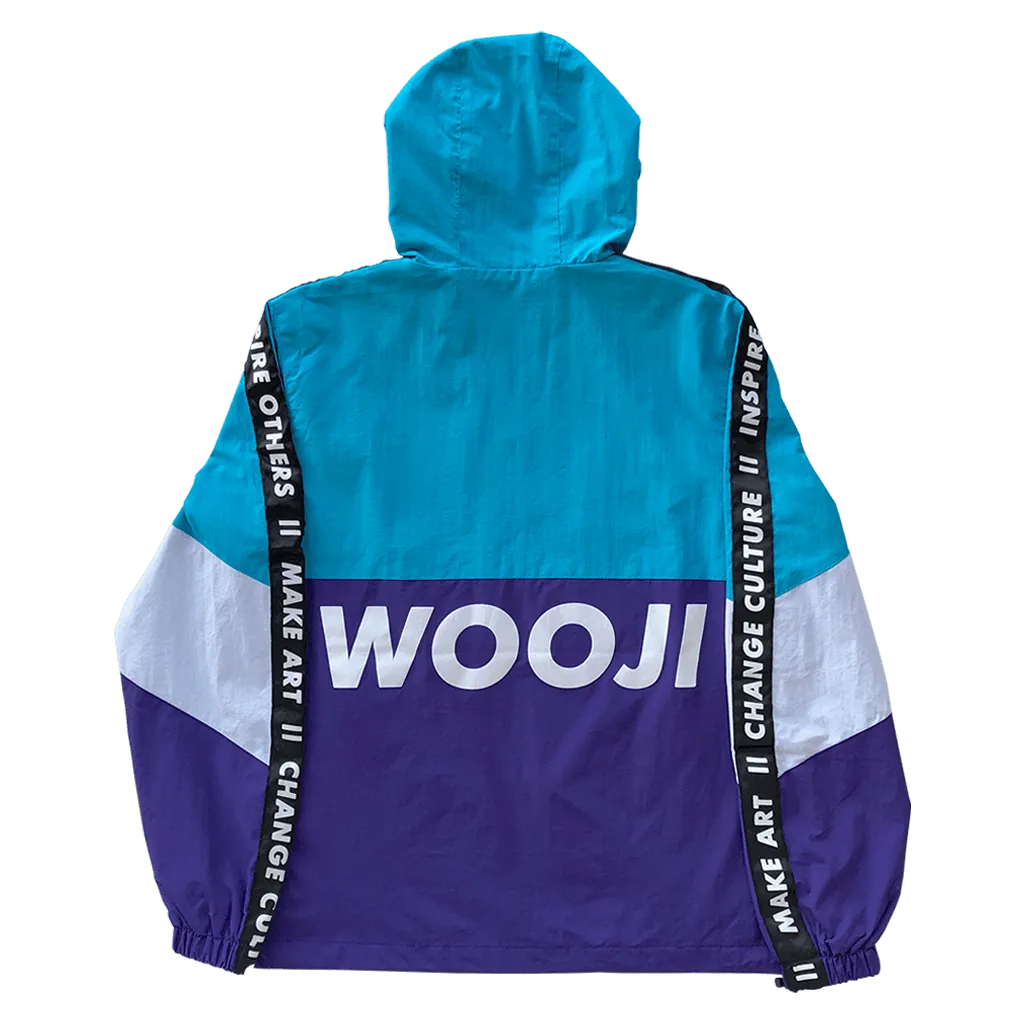 Wooji Identity Anorak Jacket Teal/White/Purple