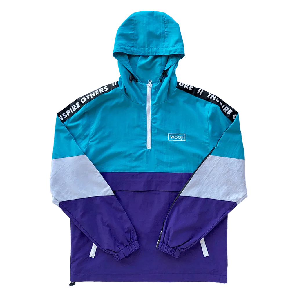 Wooji Identity Anorak Jacket Teal/White/Purple